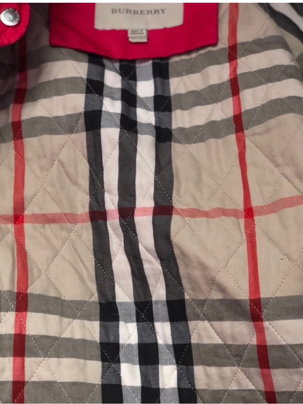 Burberry quilted child jacket
